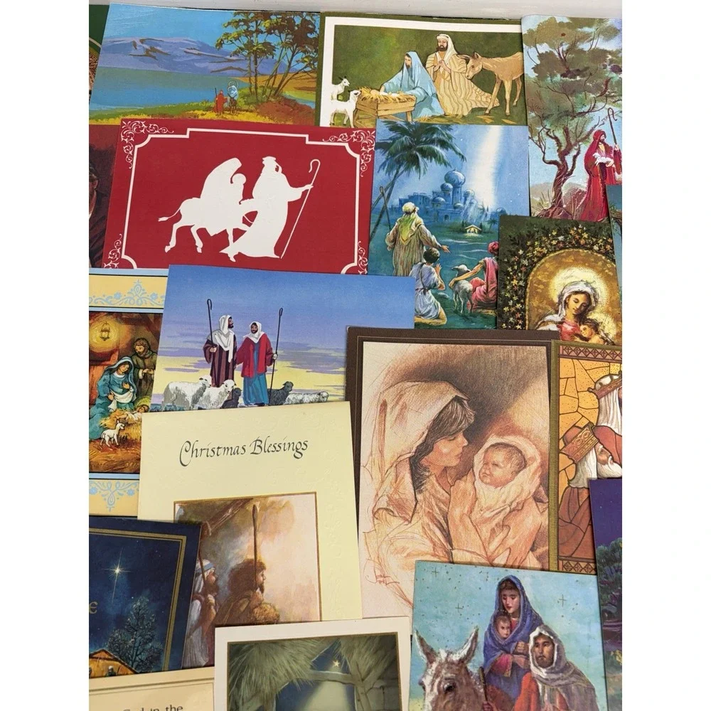 Vintage Christmas Cards Fronts ONLY for Scrapbooking Crafts Decoupage Lot of 50+